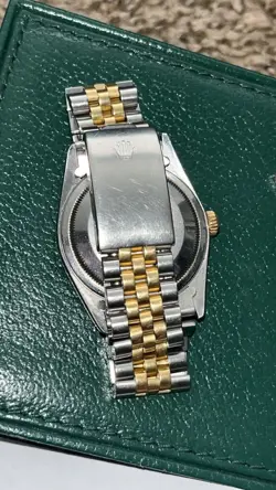 1987 Rolex Datejust 16013, 36mm,Blue Arabic Motif Dial,18K&Stainless Steel Watch