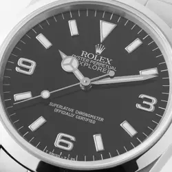 ROLEX EXPLORER I 14270 BLACK ALL TRITIUM T NUMBER SECOND HAND MENS