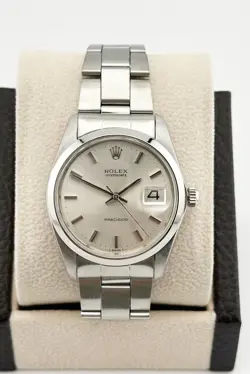 ROLEX OYSTERDATE PRECISION 6694 SILVER DIAL STAINLESS STEEL 34MM