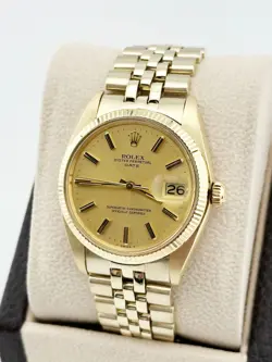 ROLEX DATE 1503 14K YELLOW GOLD JUBILEE BAND 34MM