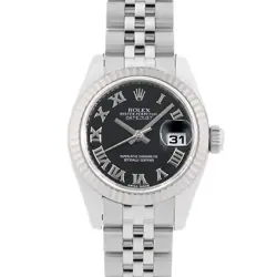 ROLEX DATEJUST 179174 BLACK ROME RANDOM NUMBER SECOND HAND WOMEN