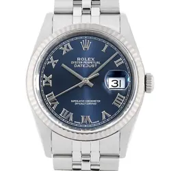 ROLEX DATEJUST 16234 BLUE ROME S NUMBER SECOND HAND MENS