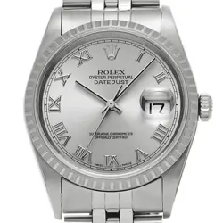 Rolex 2/10  Datejust 16220 A No. 1999 Silver Watch r45_0203