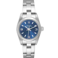 ROLEX OYSTER PERPETUAL BLUE DIAL STEEL LADIES WATCH 76080