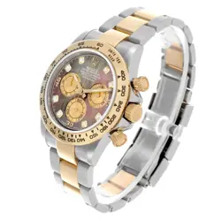 ROLEX DAYTONA STEEL YELLOW GOLD MOP DIAMOND MENS WATCH 116503