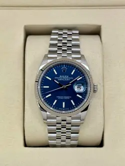 NEW 2025 ROLEX DATEJUST 36MM 126234 STAINLESS STEEL JUBILEE BLUE DIAL