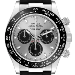 ROLEX DAYTONA COSMOGRAPH WHITE GOLD SILVER DIAL MENS WATCH 116519