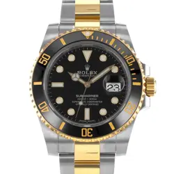 ROLEX SUBMARINER 116613LN 40MM BLACK CERAMIC STEEL YELLOW GOLD MENS WATCH 2018