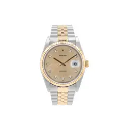 ROLEX DATEJUST 16233 36MM CHAMPAGNE JUBILEE DIAMOND (N.S) DIAL & FLUTED BEZEL