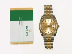 ROLEX DATEJUST 126333 WITH CARD TWO TONE 41MM FLUTED BEZEL 41MM CHAMPAGNE DIAL