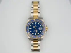 Rolex Submariner 116613LB with Card Two Tone Oyster Bracelet 40mm Blue Dial