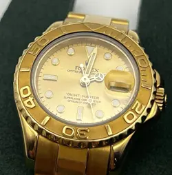 Rolex Yacht-Master Ref. 69628–  29mm, 18K Yellow Gold, Champagne Dial, w/ Card