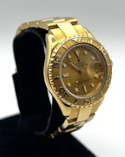 Rolex Yacht-Master Ref. 69628–  29mm, 18K Yellow Gold, Champagne Dial, w/ Card