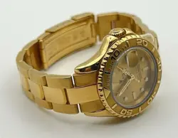 Rolex Yacht-Master Ref. 69628–  29mm, 18K Yellow Gold, Champagne Dial, w/ Card