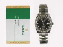 ROLEX DATEJUST 126334 WITH CARD FLUTED BEZEL DIAMOND DIAL OYSTER BRACELET 41MM