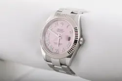 Rolex Datejust 126234 36mm Fluted Bezel Oyster Pink Diamond Roman Numeral Dial