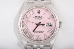 Rolex Datejust 126234 36mm Fluted Bezel Jubilee Pink Diamond Roman Numeral Dial