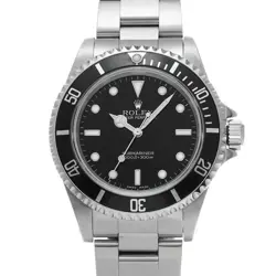 USED ROLEX SUBMARINER 14060M BLACK CASE SIZE 40×40MM MEN'S WATCH #2184