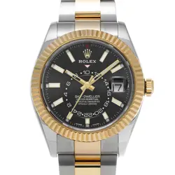 USED ROLEX SKY DWELLER 326933 BLACK CASE SIZE 42×42MM MEN'S WATCH #2224