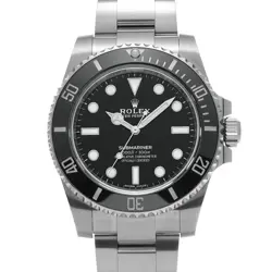 USED ROLEX SUBMARINER 114060 BLACK CASE SIZE 40×40MM MEN'S WATCH #21224