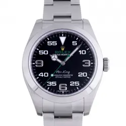 USED ROLEX AIR KING 116900 BLACK MEN'S WATCH #24134