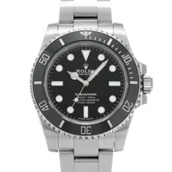 USED ROLEX SUBMARINER 114060 BLACK CASE SIZE 40×40MM MEN'S WATCH #22224