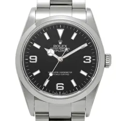 USED ROLEX Explorer 114270 Black Case Size 36×36mm Men's Watch #25344