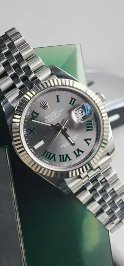 ROLEX 126334 41MM SS/WG DATEJUST GRAY ROMAN DIAL JUBILEE BAND OYSTER PERPETUAL