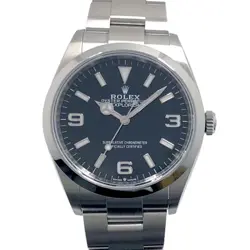 USED ROLEX EXPLORER 1 124270 BLACK MEN'S WATCH #28154
