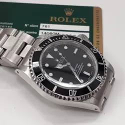 W/Box Papers 2010 Rolex Submariner 4-Liner Rehaut 40 mm Black Watch 14060 M