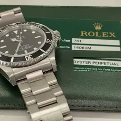 W/Box Papers 2010 Rolex Submariner 4-Liner Rehaut 40 mm Black Watch 14060 M