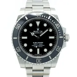 USED ROLEX SUBMARINER NON-DATE 114060 BLACK MEN'S WATCH #24224