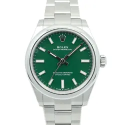 USED ROLEX OYSTER PERPETUAL 277200 GREEN LADIES WATCH #22144