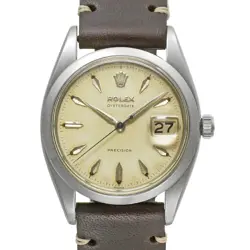 USED ROLEX OYSTER DATE 6494 IVORY CASE SIZE 34MM×34MM MEN'S WATCH #2124