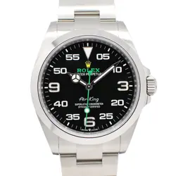 USED ROLEX AIR KING 126900 BLACK MEN'S WATCH #22134