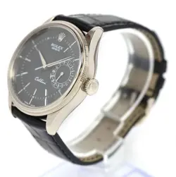 Rolex Cellini Date 50519 39MM 18K White Gold Black Dial
