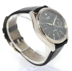 Rolex Cellini Date 50519 39MM 18K White Gold Black Dial