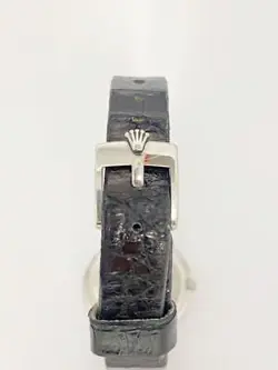ROLEX WG Cellini 3653 Cal.1600 buckle Hand Wound Silver Dial Dress