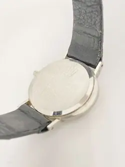 ROLEX WG Cellini 3653 Cal.1600 buckle Hand Wound Silver Dial Dress