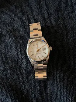 VINTAGE STAINLESS STEEL ROLEX WATCH OYSTER PERPETUAL DATE