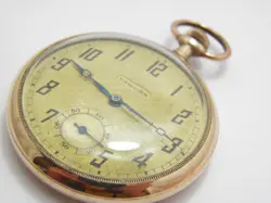 Antique 9ct Rose Gold RG ROLEX Unicorn Open Face Pocketwatch c1920s VGC