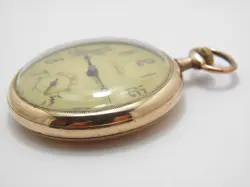 Antique 9ct Rose Gold RG ROLEX Unicorn Open Face Pocketwatch c1920s VGC
