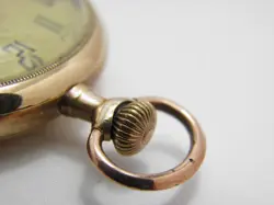Antique 9ct Rose Gold RG ROLEX Unicorn Open Face Pocketwatch c1920s VGC