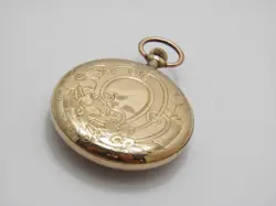 Antique 9ct Rose Gold RG ROLEX Unicorn Open Face Pocketwatch c1920s VGC