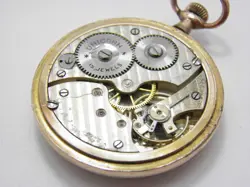 Antique 9ct Rose Gold RG ROLEX Unicorn Open Face Pocketwatch c1920s VGC