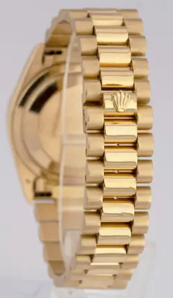 1990 Rolex Day-Date President PAPERS 36mm Diamond 18K Gold Watch 18238 BOX
