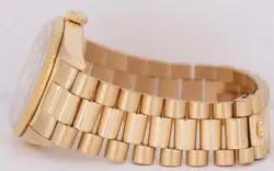 1990 Rolex Day-Date President PAPERS 36mm Diamond 18K Gold Watch 18238 BOX