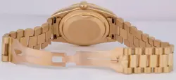 1990 Rolex Day-Date President PAPERS 36mm Diamond 18K Gold Watch 18238 BOX