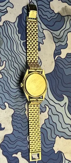 Rolex 4365 Solid Gold 18k 1940s Men’s Watch & GEMEX beads Of Rice Band 18mm 14k