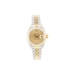 B&P ROLEX DATEJUST  69173 26MM CHAMPAGNE INDEX DIAL FLUTED BEZEL & JUBILEE BAND